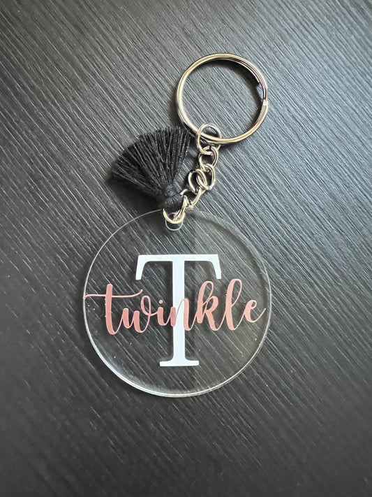 Personalized Round Key Chain