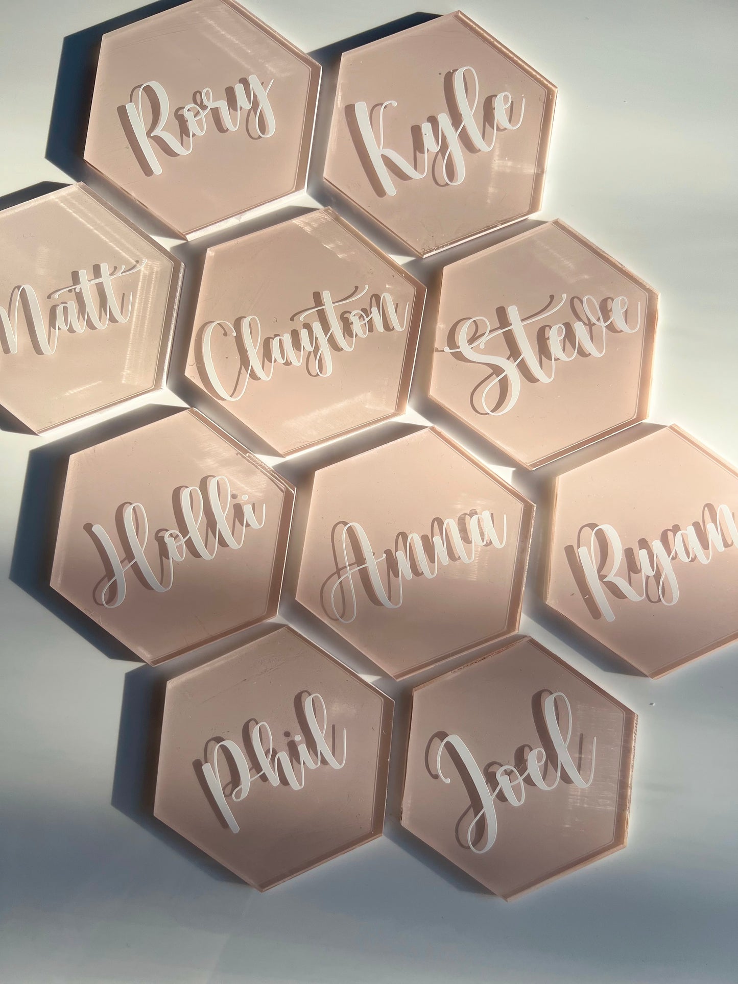 Hexagon Place Cards