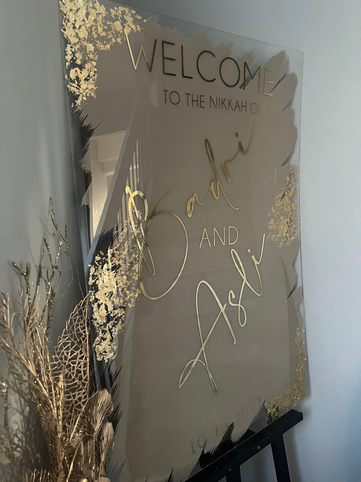 Event Signage with Foil Detailing