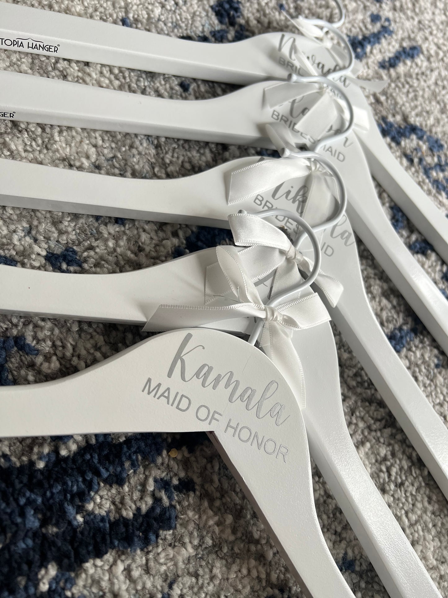 Personalized White Hangers