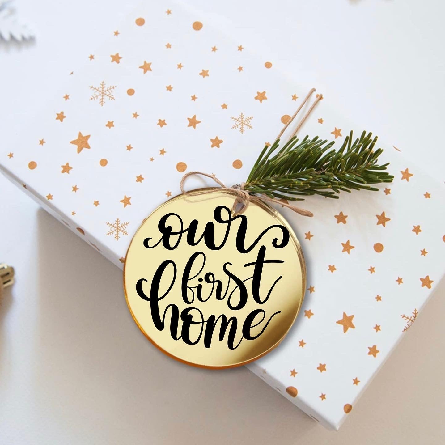 Personalized Ornament - Gold (Mirrored)